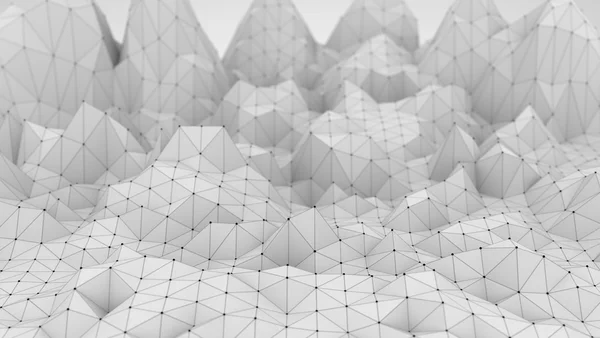 多角形のモザイクの背景。低ポリ山の風景 — ストック写真