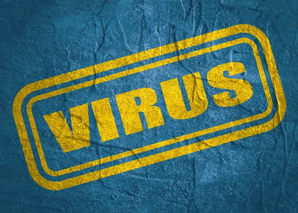 Stämpel med virus text över grunge bakgrund — Stockfoto