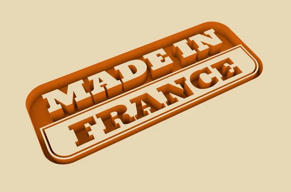 engraved stamp with made in France text