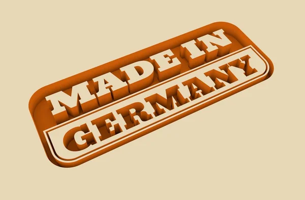 Gravierte Briefmarke mit made in germany Text — Stockfoto