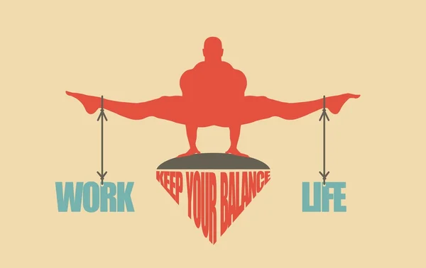 Equilibrio entre trabajo y vida. Concepto de las escalas — Vector de stock