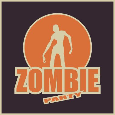 Zombi parti metin ve onlara siluet