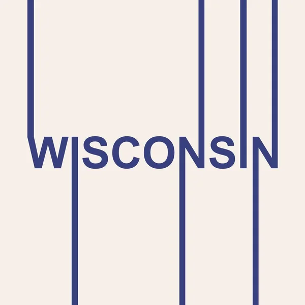 Wisconsin állam neve. — Stock Vector