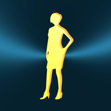 Seksi bayan silueti.