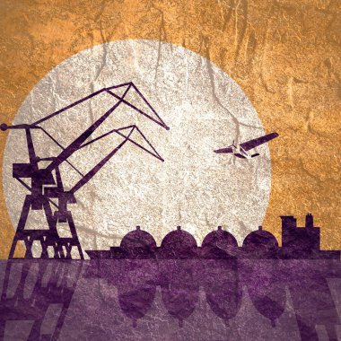 Kargo girişi siluetleriyle daire çiz.