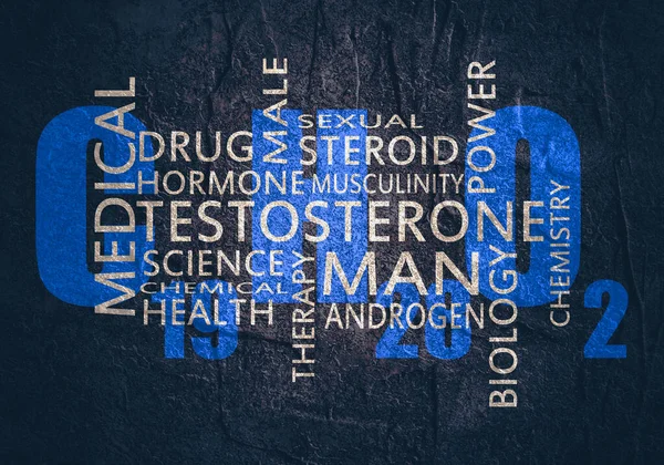 Hormon testosteron etiketleri. — Stok fotoğraf