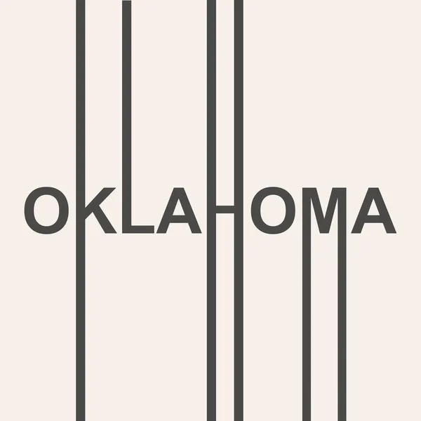 Naam staat Oklahoma. — Stockvector