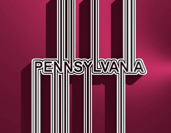 Nombre del estado de Pennsylvania. — Foto de Stock