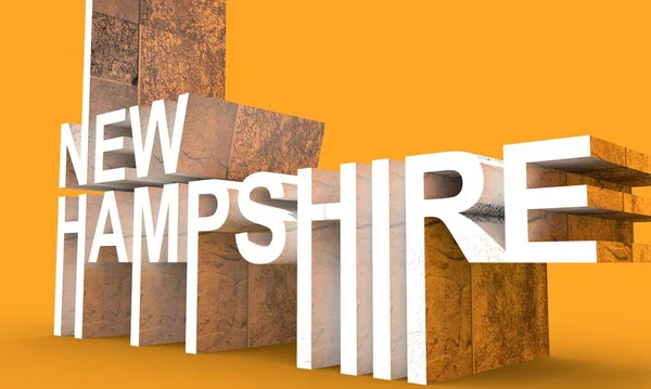Name des Bundesstaates New Hampshire. — Stockfoto
