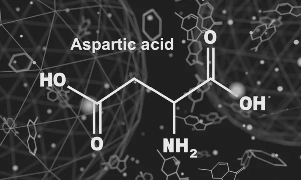 Aspartic acid formula — Stock Photo, Image