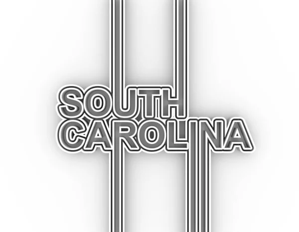 Name des Bundesstaates South Carolina. — Stockfoto