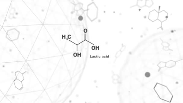 Fórmula do ácido láctico — Vídeo de Stock