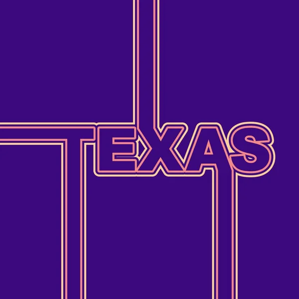 Naam staat Texas. — Stockvector