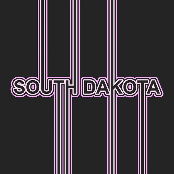 Название штата Южная Дакота. — стоковый вектор