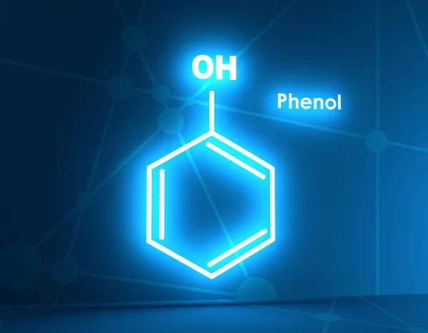 Rumus kimia fenol — Stok Foto