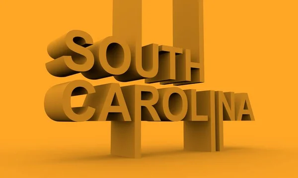 Name des Bundesstaates South Carolina. — Stockfoto