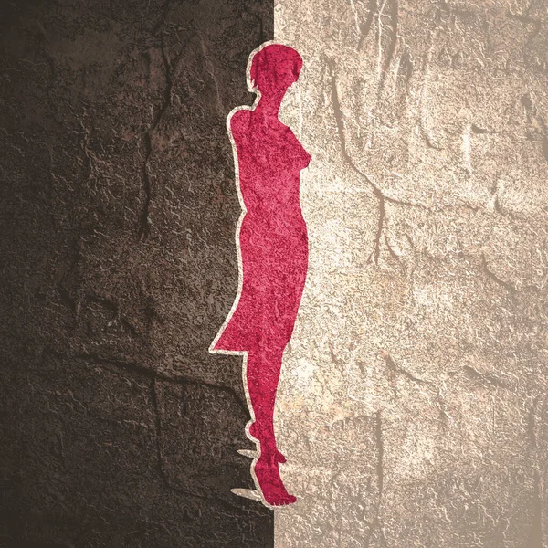 Seksi bayan silueti.