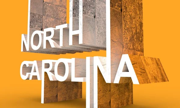 Name des Bundesstaates North Carolina. — Stockfoto