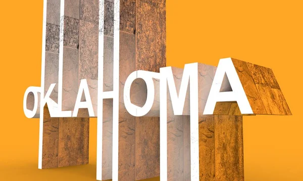 Название штата Оклахома. — стоковое фото