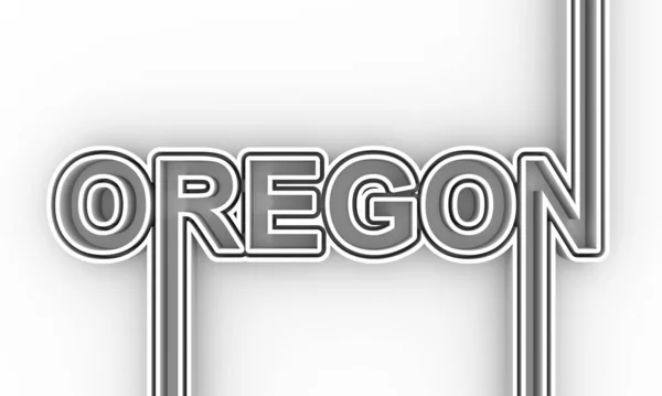 Nome do Estado do Oregon. — Fotografia de Stock