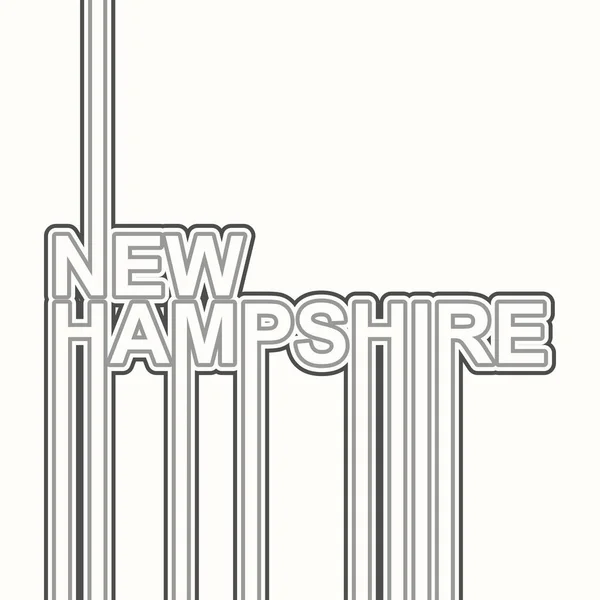 New Hampshire state name. — Stock Vector