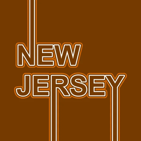 Nombre del estado de Nueva Jersey. — Vector de stock