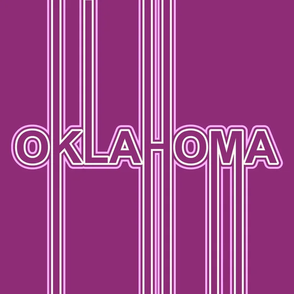 Oklahoma nom de l'État. — Image vectorielle