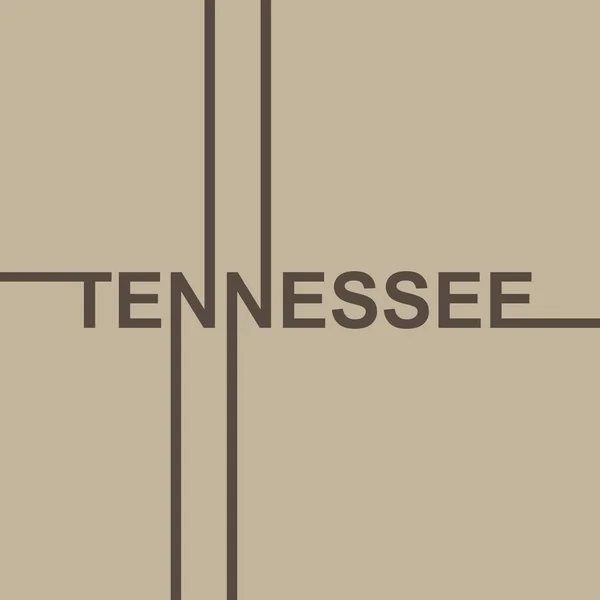 Nome do Estado do Tennessee. — Vetor de Stock