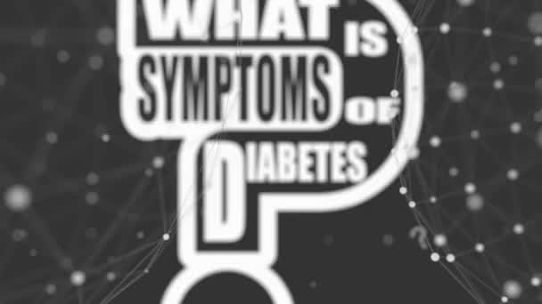 What is symptoms of diabetes text — Stock Video