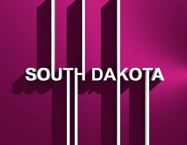 Název státu Jižní Dakota. — Stock fotografie