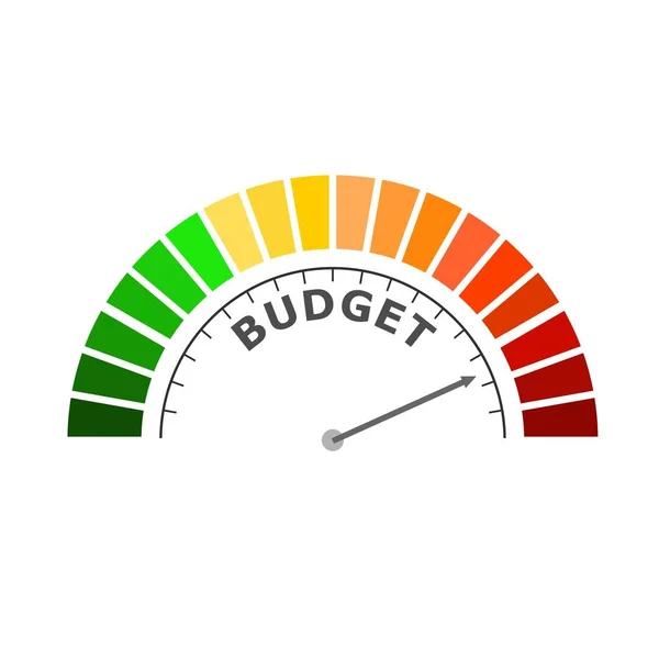 Шкала вимірювання бюджету — стоковий вектор