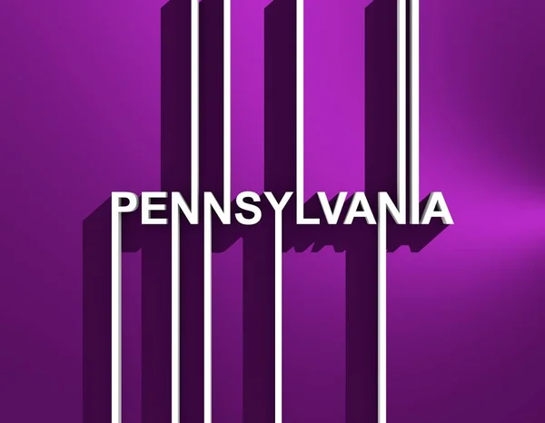 Pennsylvania staatsnaam. — Stockfoto