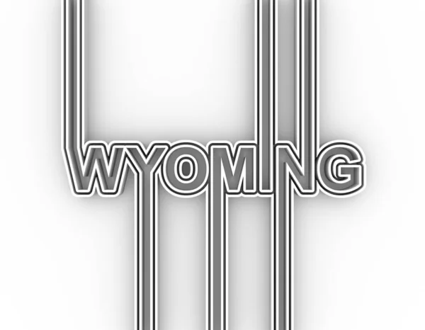 Naam van de staat Wyoming. — Stockfoto