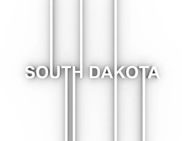 Название штата Южная Дакота. — стоковое фото