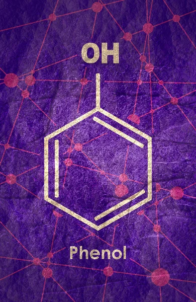Wzór chemiczny fenolu — Zdjęcie stockowe