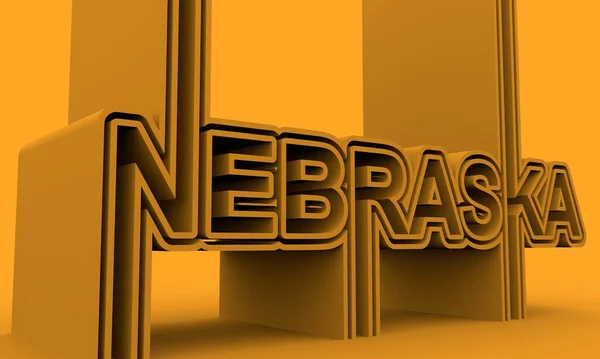 Название штата Небраска. — стоковое фото