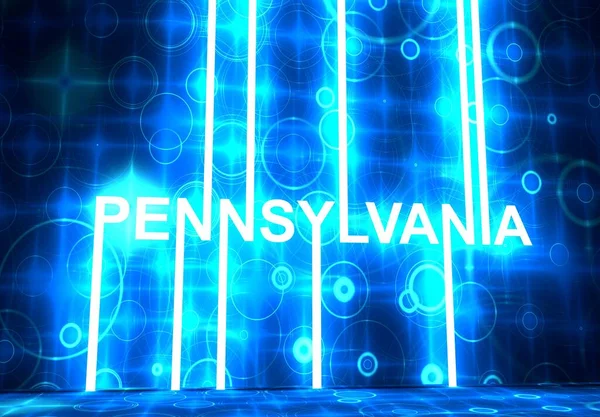 Nombre del estado de Pennsylvania. — Foto de Stock