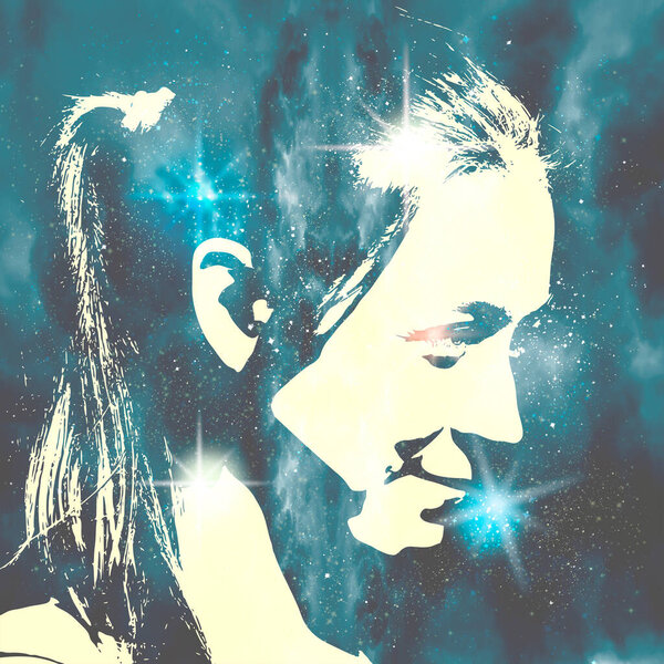 Силуэт женской головы