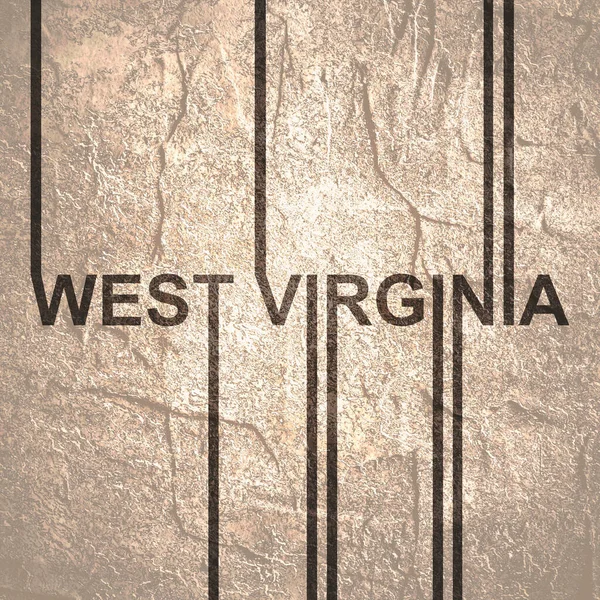 West Virginia nombre del estado. — Foto de Stock