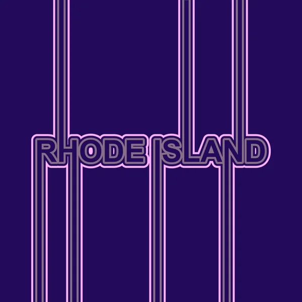 Rhode Island state name. — Stock Vector