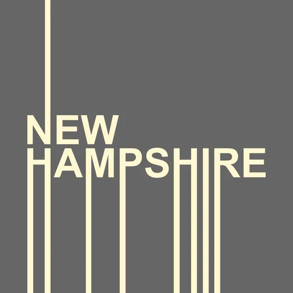 Name des Bundesstaates New Hampshire. — Stockvektor