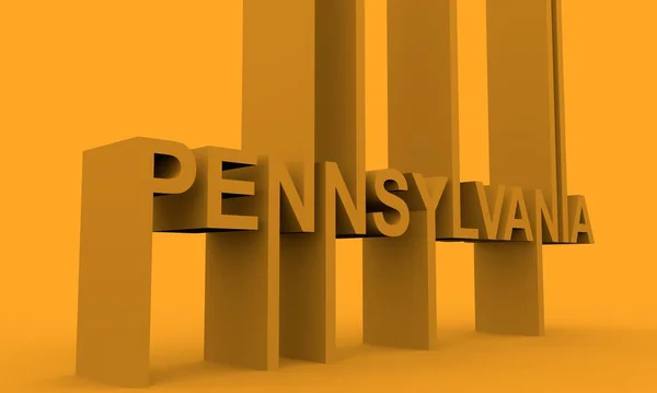 Pennsylvania state name. — Stock Photo, Image