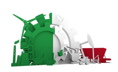 Enerji ve Güç simgeleri 3B ayarlandı