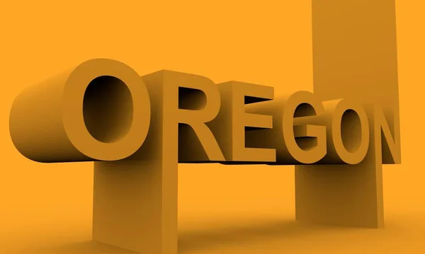 Nome do Estado do Oregon. — Fotografia de Stock