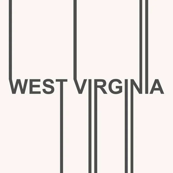 West Virginia nombre del estado. — Archivo Imágenes Vectoriales