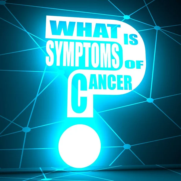 What is symptoms of cancer text — Stock Photo, Image