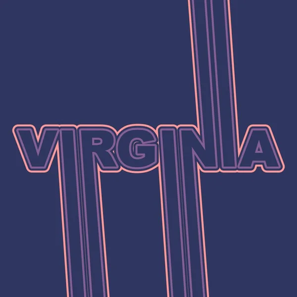 Virginia state name. — Stock Vector