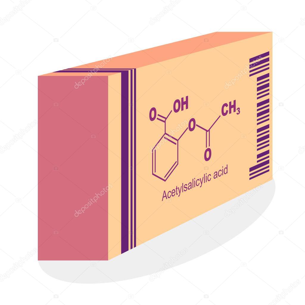 Aspirin package box