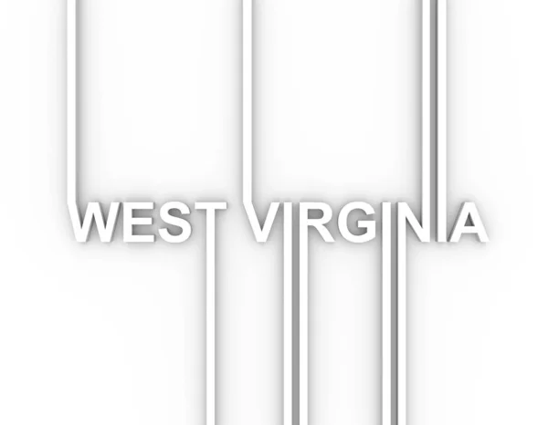Nazwa stanu Wirginia Zachodnia. — Zdjęcie stockowe