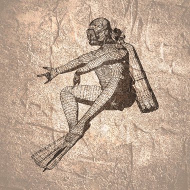 Dalış sporu konsepti